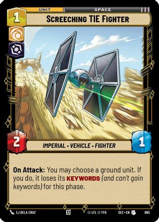 Screeching TIE Fighter (Foil) (695) - Secrets of Power Foil