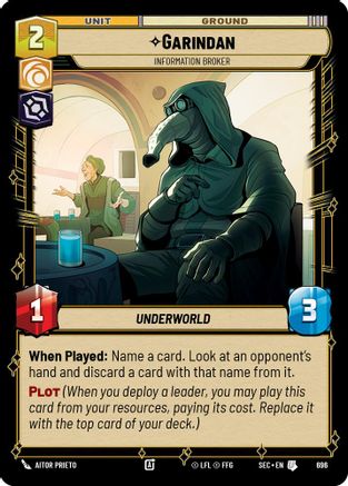Garindan - Information Broker (Foil) (696) - Secrets of Power Foil