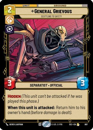 General Grievous - Scuttling to Safety (Foil) (697) - Secrets of Power Foil