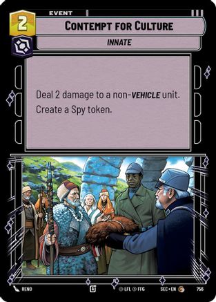 Contempt for Culture (Foil) (756) - Secrets of Power Foil