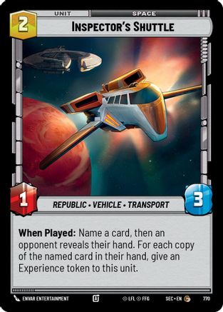 Inspector's Shuttle (Foil) (770) - Secrets of Power Foil