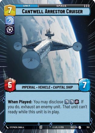 Cantwell Arrestor Cruiser (Hyperspace Foil) (793) - Secrets of Power Foil