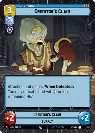 Creditor's Claim (Hyperspace Foil) (795) - Secrets of Power Foil