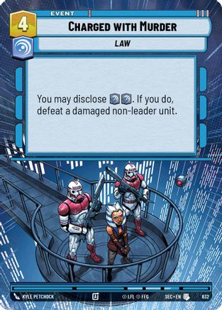 Charged with Murder (Hyperspace Foil) (832) - Secrets of Power Foil