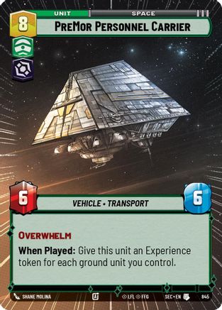 PreMor Personnel Carrier (Hyperspace Foil) (845) - Secrets of Power Foil