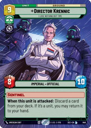 Director Krennic - I Lose Nothing But Time (Hyperspace Foil) (846) - Secrets of Power Foil