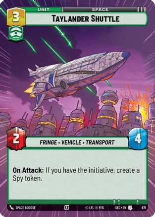 Taylander Shuttle (Hyperspace Foil) (871) - Secrets of Power Foil