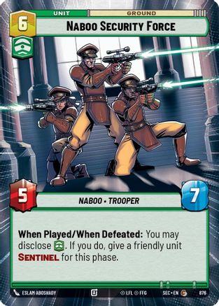 Naboo Security Force (Hyperspace Foil) (876) - Secrets of Power Foil