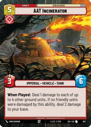AAT Incinerator (Hyperspace Foil) (925) - Secrets of Power Foil