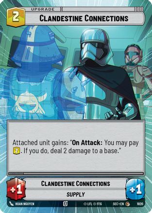 Clandestine Connections (Hyperspace Foil) (1020) - Secrets of Power Foil