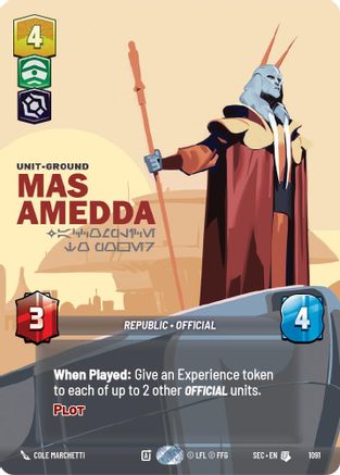 Mas Amedda - Accomplice to Power (Prestige Foil) (1091) - Secrets of Power Foil