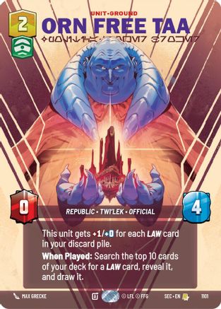 Orn Free Taa - Political Power Broker (Prestige Foil) (1101) - Secrets of Power Foil