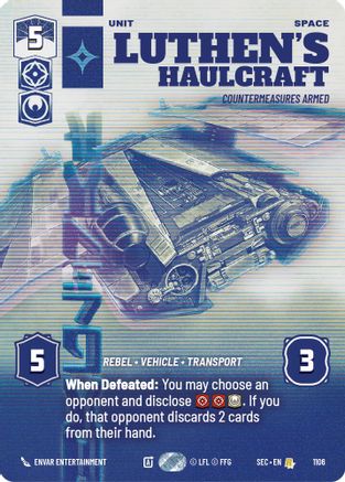 Luthen's Haulcraft - Countermeasures Armed (Prestige Foil) (1106) - Secrets of Power Foil