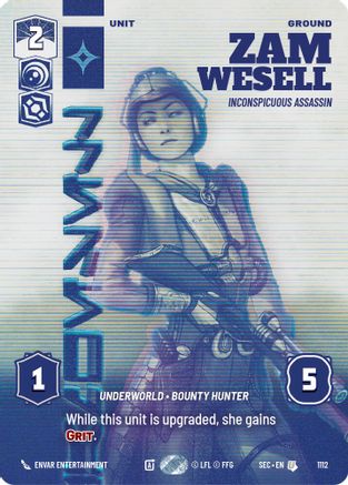 Zam Wesell - Inconspicuous Assassin (Prestige Foil) (1112) - Secrets of Power Foil
