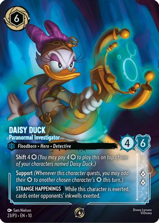 Daisy Duck - Paranormal Investigator (Store Championship Participant) (23) - Disney Lorcana Promo Cards