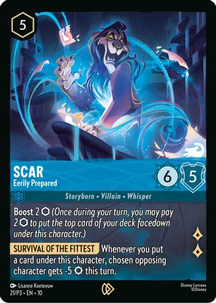 Scar - Eerily Prepared (21) - Disney Lorcana Promo Cards Cold Foil