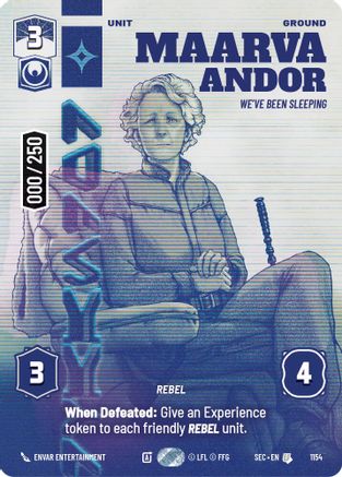 Maarva Andor - We've Been Sleeping (Serialized) (1154) - Secrets of Power Foil