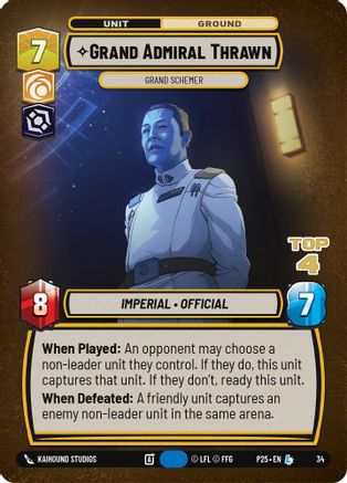 Grand Admiral Thrawn - Grand Schemer (Top 4) (34) - Organized Play Promos