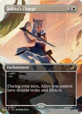 Sokka's Charge (Borderless) (TLE-066) - Avatar: The Last Airbender: Eternal-Legal Foil