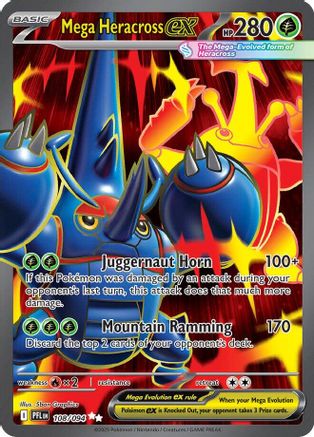 Mega Heracross ex 108/094  - Holofoil ME02 Phantasmal Flames - Ultra Rare