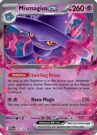 Mismagius ex 036/094  - Holofoil ME02 Phantasmal Flames - Double Rare