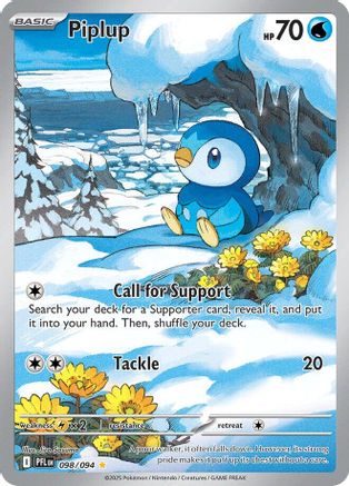 Piplup 098/094  - Holofoil ME02 Phantasmal Flames - Illustration Rare