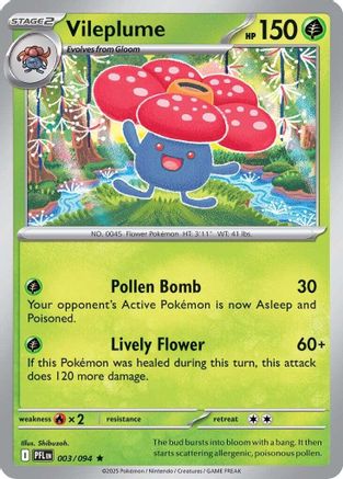 Vileplume 003  - Holofoil ME02 Phantasmal Flames - Uncommon