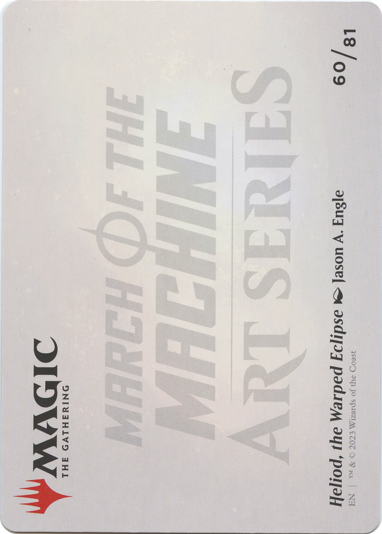 Heliod, the Warped Eclipse // Heliod, the Warped Eclipse (AMOM-060) - March of the Machine Art Series (Borderless) Foil