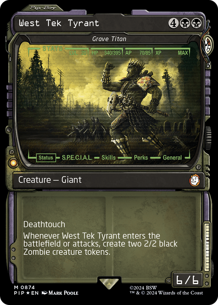 West Tek Tyrant - Grave Titan (Showcase) (Surge Foil) (PIP-874) - Fallout / West Tek Tyrant: (Showcase) Foil
