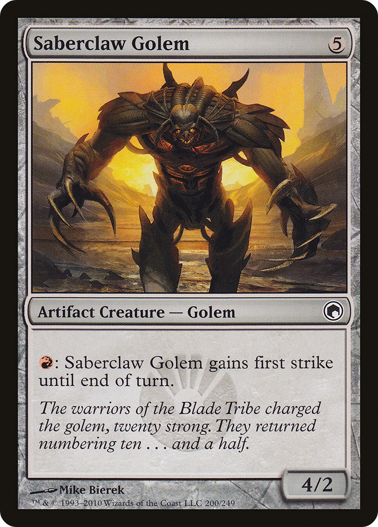 Saberclaw Golem (SOM-200) - Scars of Mirrodin Foil