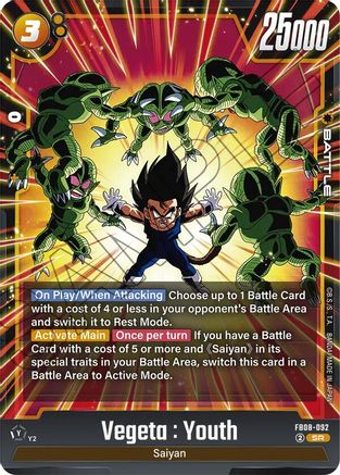 Vegeta : Youth (FB08-092) - Saiyans Pride Holofoil