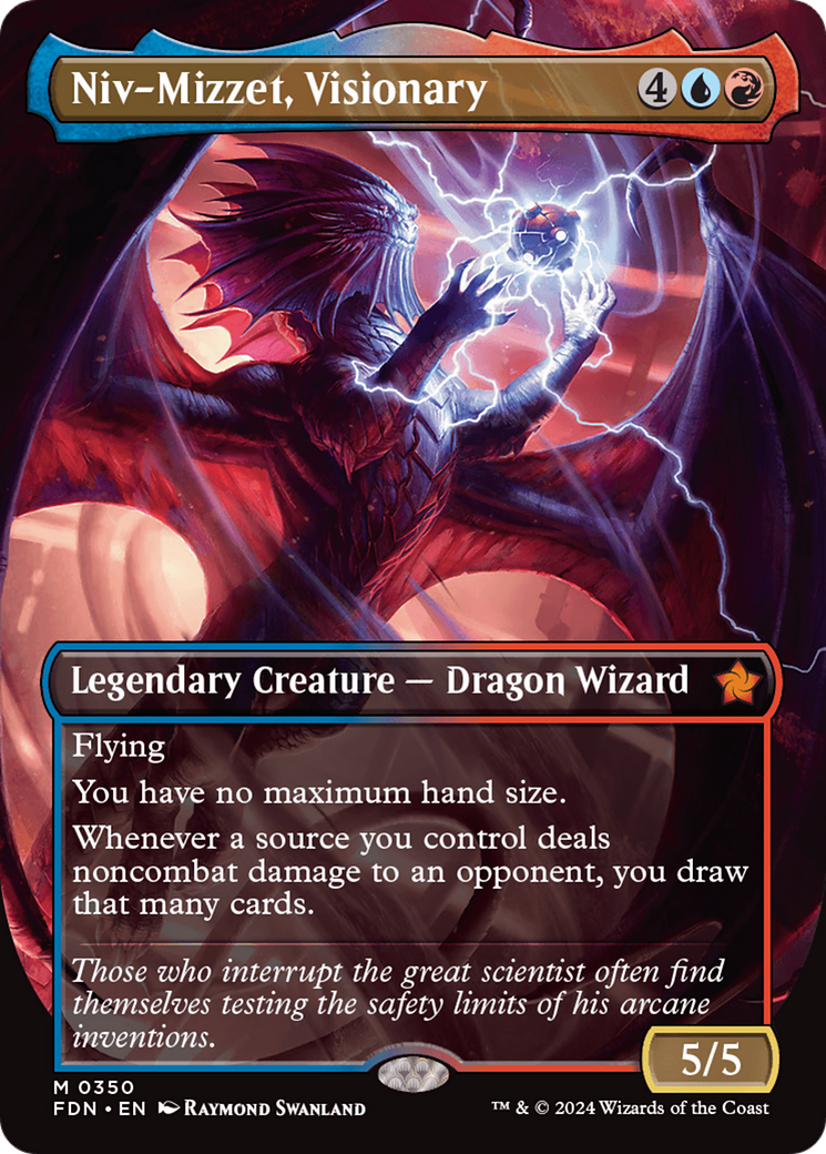 Niv-Mizzet, Visionary (Borderless) (FDN-350) - Foundations (Borderless)