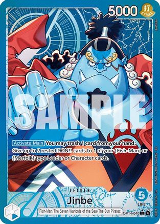 Jinbe - OP14-040 (Alternate Art) (OP14-040) - The Azure Sea's Seven Foil