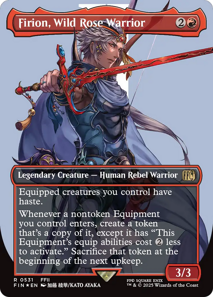 Firion, Wild Rose Warrior (Borderless) (Surge Foil) (FIN-531) - FINAL FANTASY (Borderless) Foil