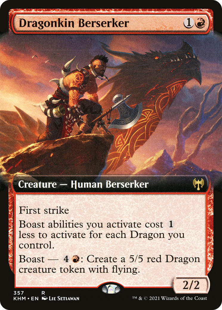 Dragonkin Berserker (Extended Art) (KHM-357) - Kaldheim: (Extended Art) Foil