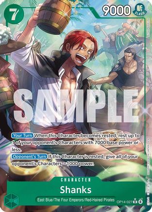 Shanks (Alternate Art) (OP14-027) - The Azure Sea's Seven Foil