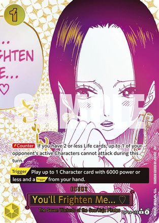 You'll Frighten Me... (Alternate Art) (OP14-118) - The Azure Sea's Seven Foil