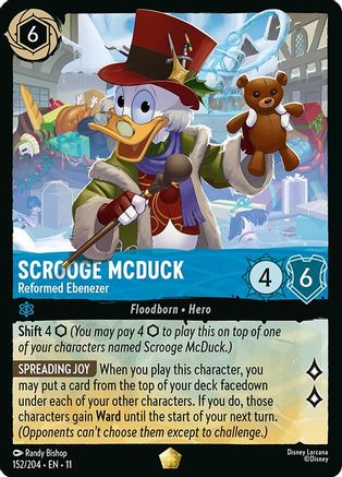 Scrooge McDuck - Reformed Ebenezer (152/204) - Winterspell Cold Foil