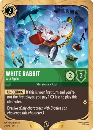 White Rabbit - Late Again (29) - Disney Lorcana Promo Cards Holofoil