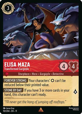 Elisa Maza - Transformed Gargoyle (112/204) - Winterspell Cold Foil