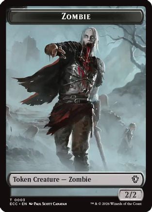 Zombie // Snake Double-Sided Token (ECC-3 // 8) - Commander: Lorwyn Eclipsed Foil