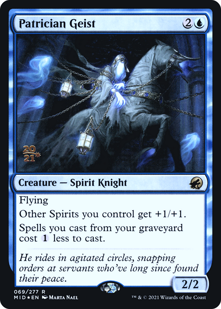 Patrician Geist (PRE-069) - Innistrad: Midnight Hunt Promos Foil