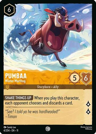 Pumbaa - Winter Warthog (4/204) - Winterspell Cold Foil