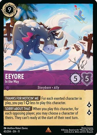 Eeyore - In the Way (45/204) - Winterspell Cold Foil