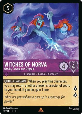 Witches of Morva - Orddu, Orwen, and Orgoch (57/204) - Winterspell Cold Foil