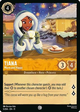 Tiana - Warm and Happy (5/204) - Winterspell Cold Foil