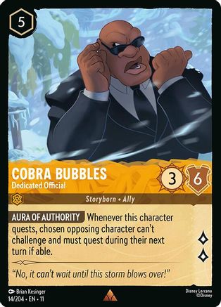 Cobra Bubbles - Dedicated Official (14/204) - Winterspell Cold Foil