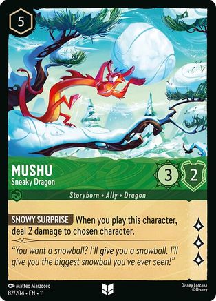 Mushu - Sneaky Dragon (82/204) - Winterspell Cold Foil