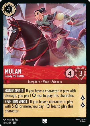Mulan - Ready for Battle (108/204) - Winterspell Cold Foil
