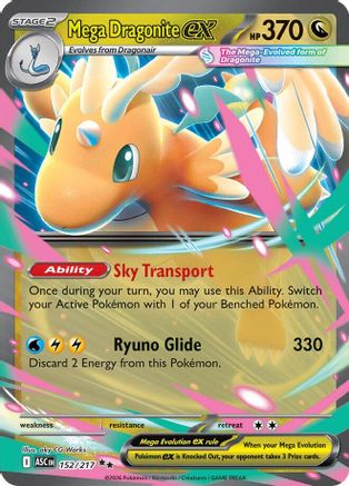 Mega Dragonite ex 152/217  - Holofoil ME Ascended Heroes - Double Rare